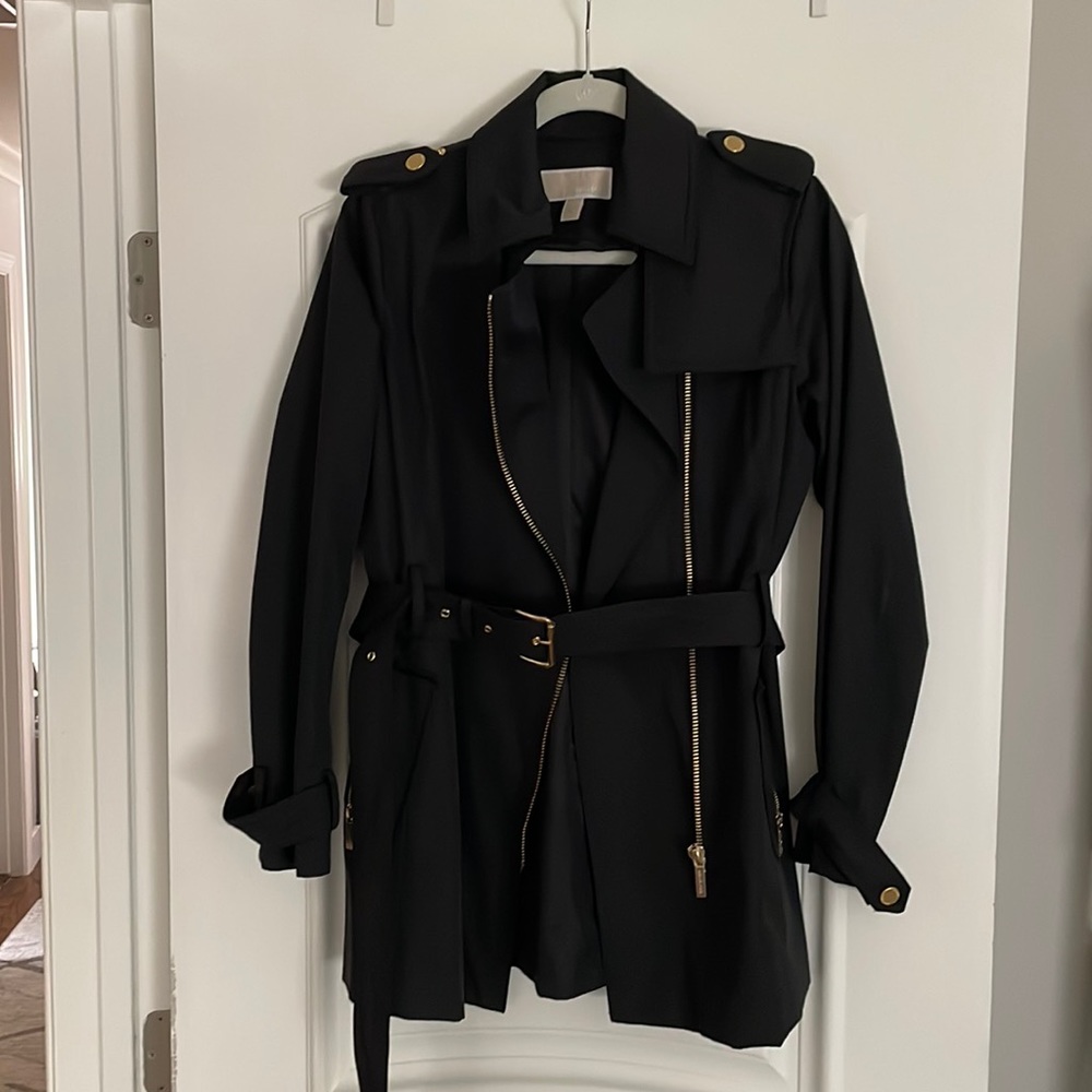 Michael Kors black trench coat